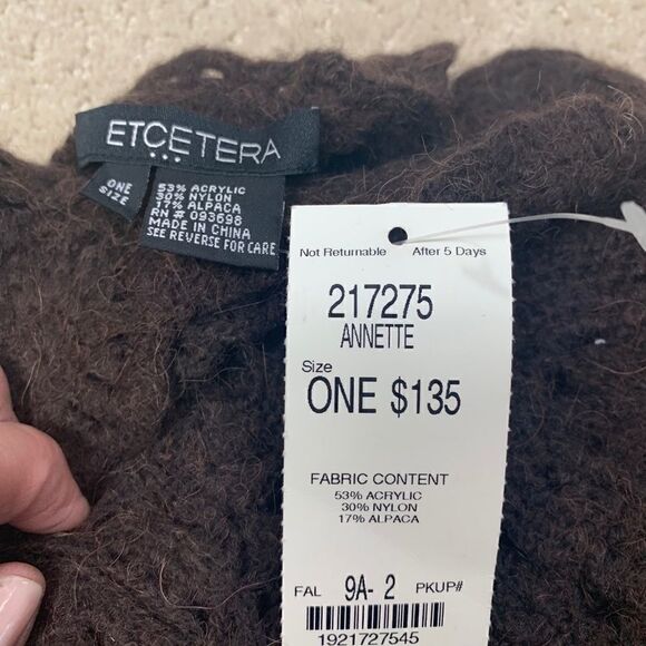 Etcetera Annette Scarf - Brown - NWT - Picture 4 of 4